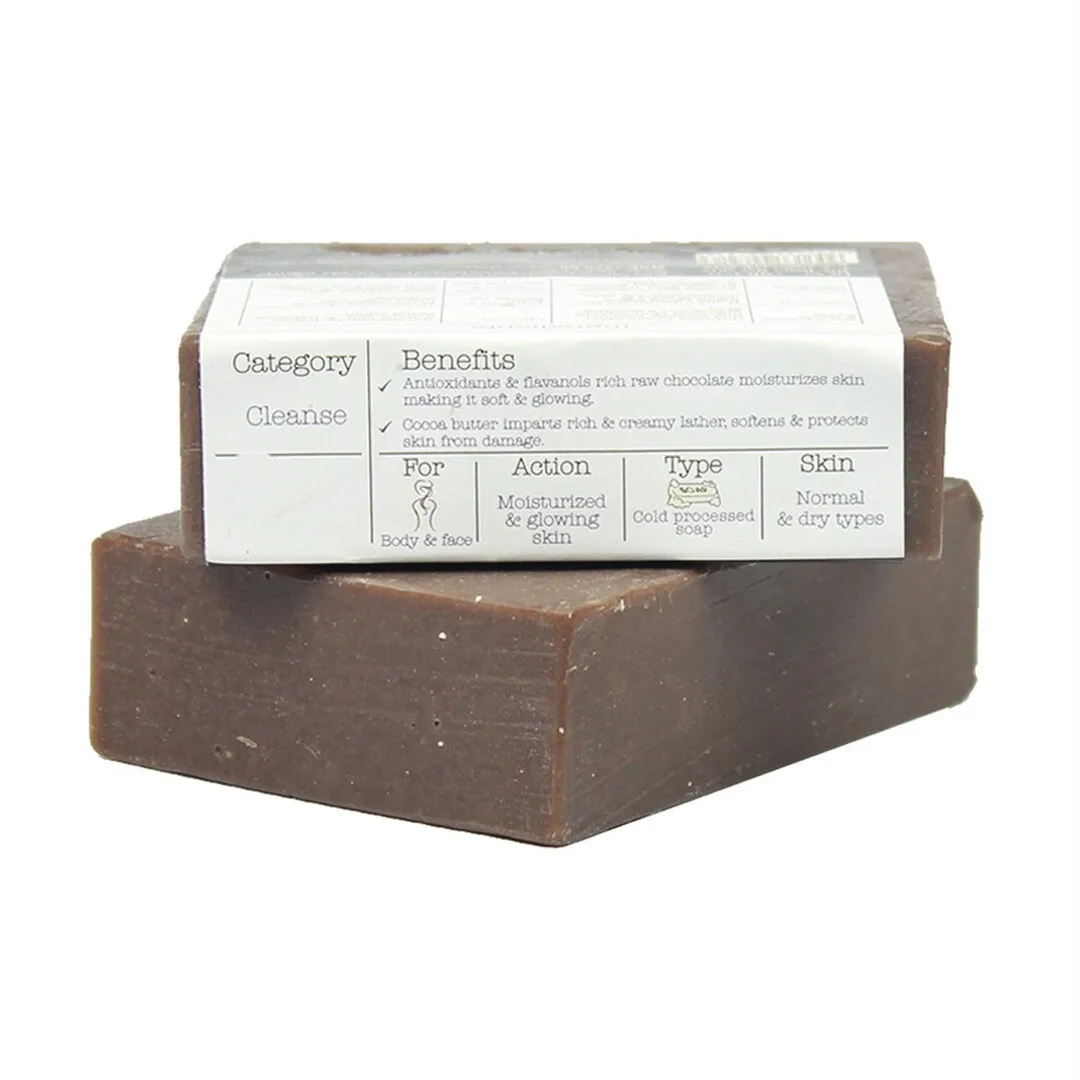 Chocolate Soap Bar with Natural Ingredients Deep Cleanse for Face Body Hands Cocoa Mint Soap