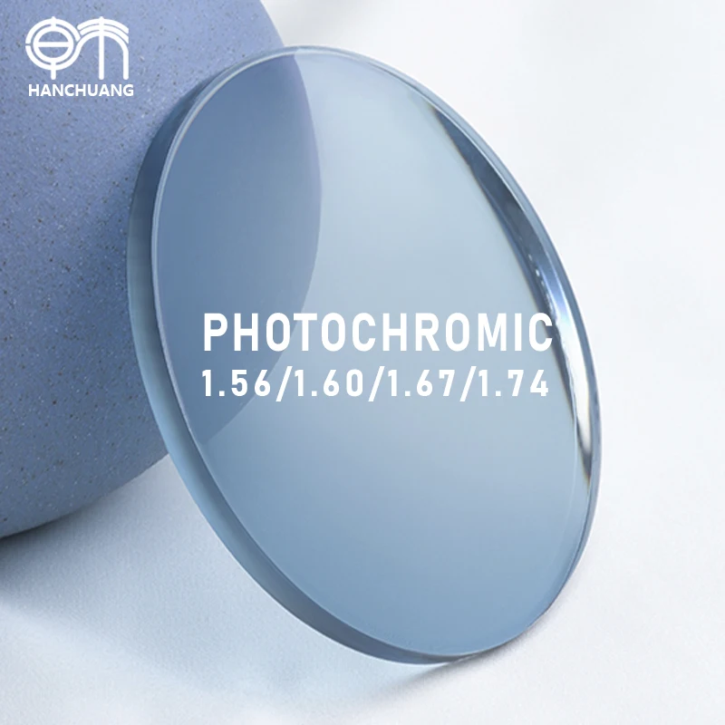 manufacturer all index 1.56/1.60/1.67/1.74 UV protection photochromic dark photo gray single vision resin spectacle lenses