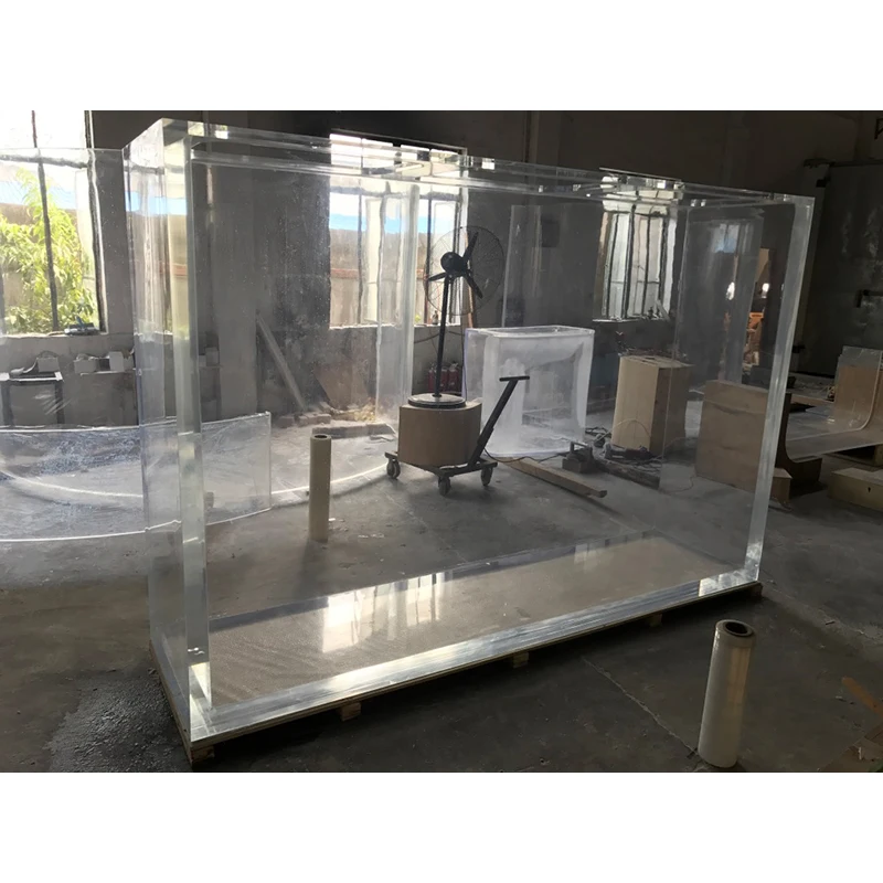 Low price transparent top filter aquaponics farming home decoration fish tank stone