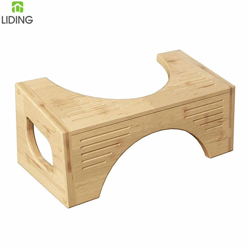 Bamboo Foot Stool Toilet Squatting Stool