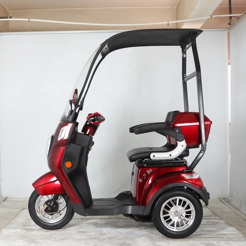 2020 new arrival 48v 500w 3 wheel electric mobility scooter with roof