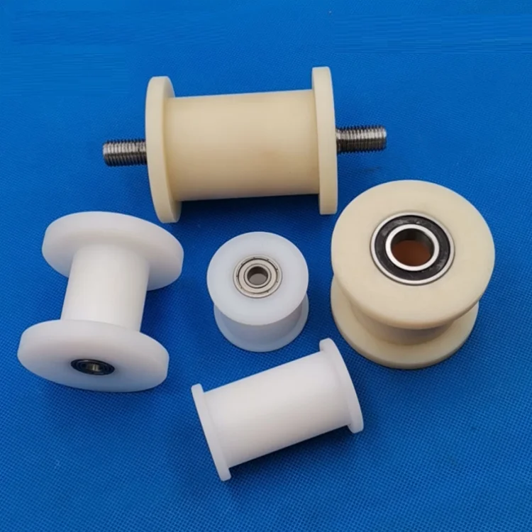plastic lifting  nylon pulley wheel plastic cable pulley wire rope sheave sliding roller pulley H groove guide wheel