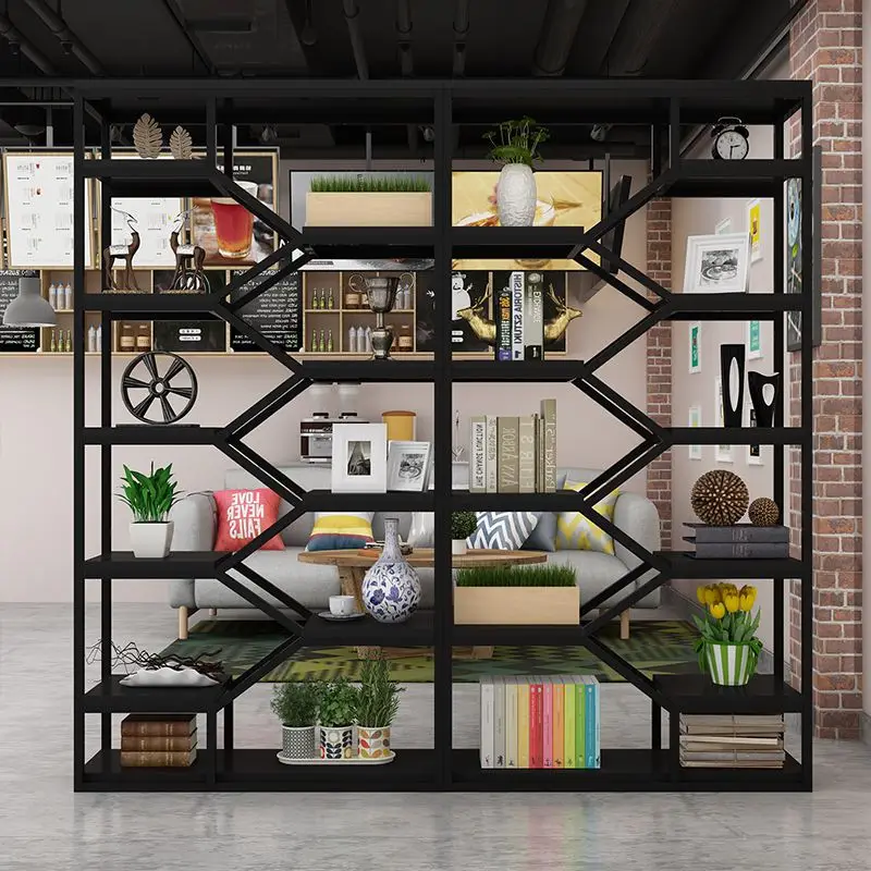 HQSLP Office Furniture Bookcase Modern Office Screen Living Room Bookshelf Office Storage Racks