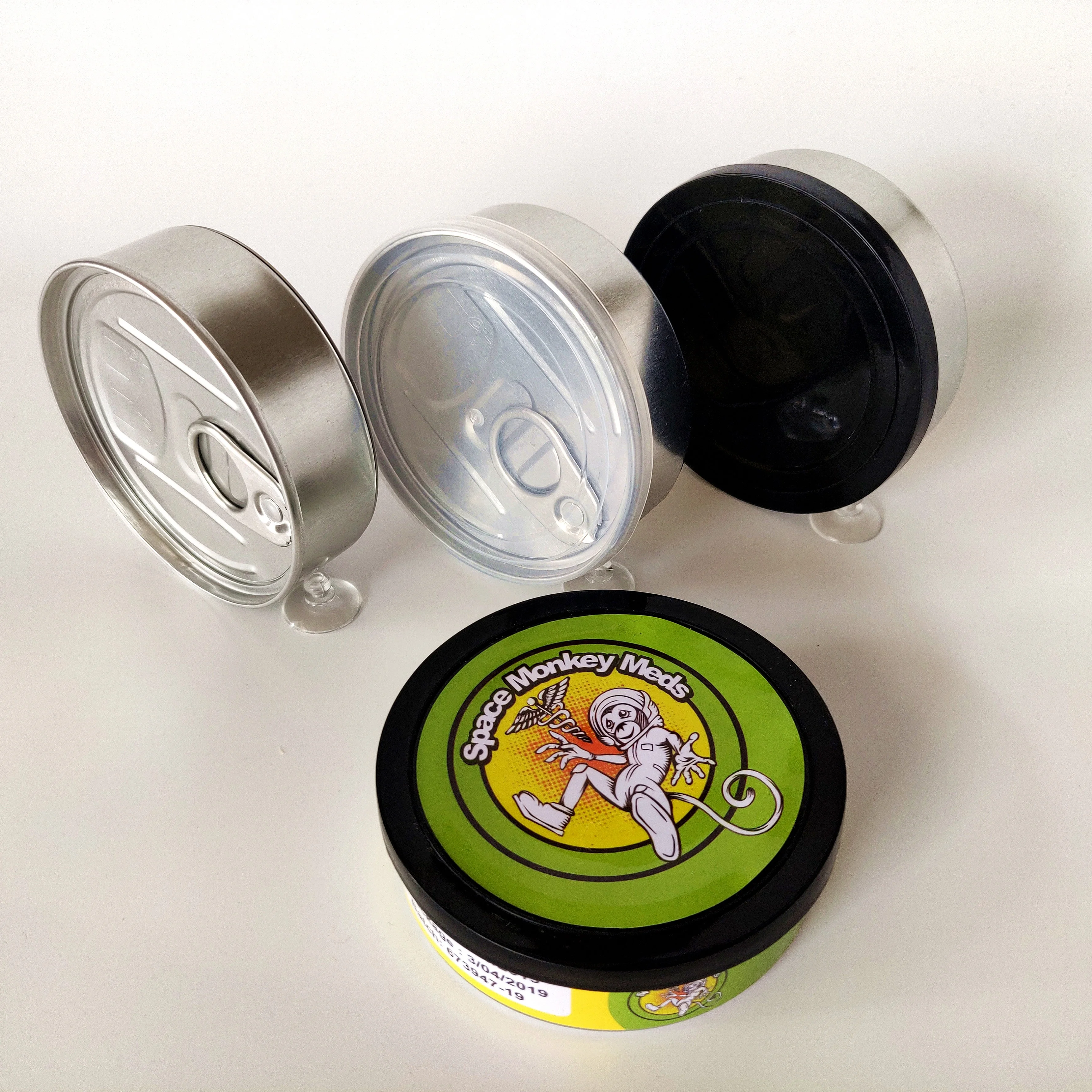 
Pressitin Tuna Tin Strain Labels - Tin Wraps & Lid Slaps custom Stickers & 100ml 3.5gram hand sealed cans 