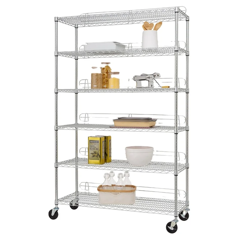 Durable New Style Metal Kitchen Shelf Chrome Plating Wire Shelf