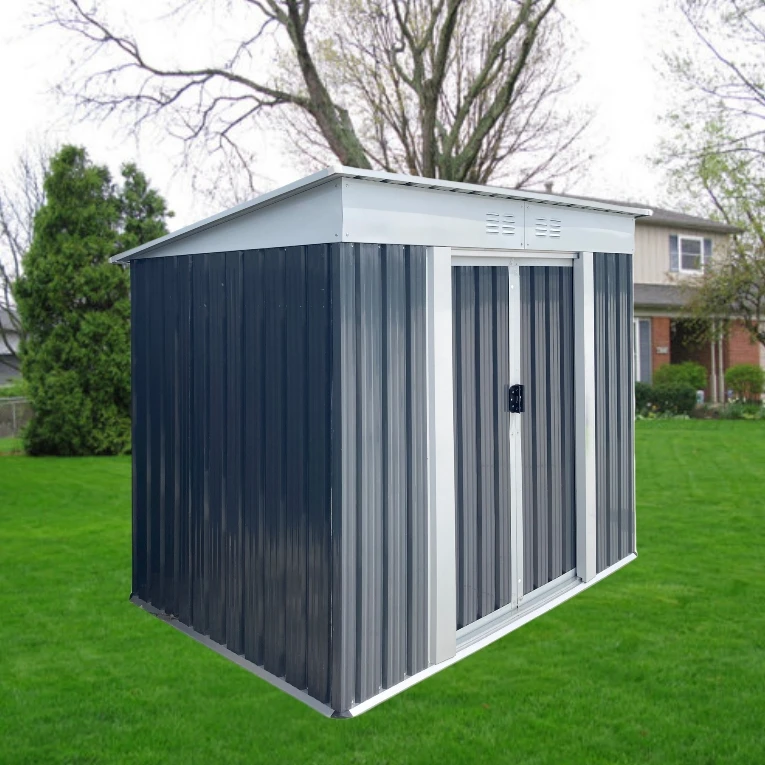 HUIDING  Simple Garden Tools Shed for  Sale Wholesale Metal Shed Storage Tin house with foundation