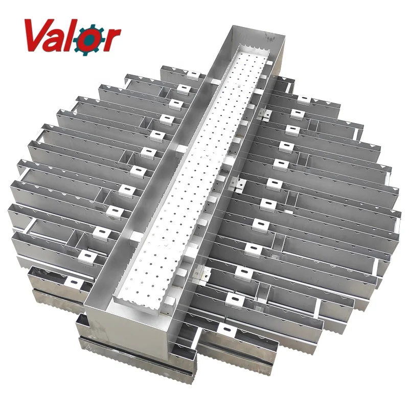 Stainless steel Tower Internals Trough Type Liquid Distributor For