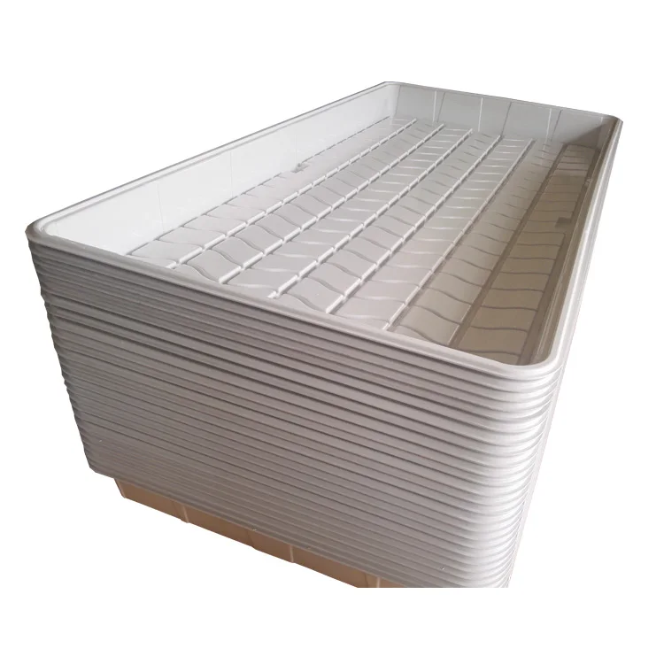 BPA free ABS 4mm thickness white plastic flood drip tray 4x4 hydroponics table trays 4x8