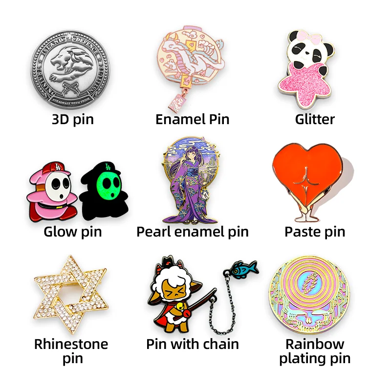 3D Gold New Logo Set Tag Gift Items Custom Metal Crafts Brooch Badges Lapel Enamel Pins Qatar National Day Pins