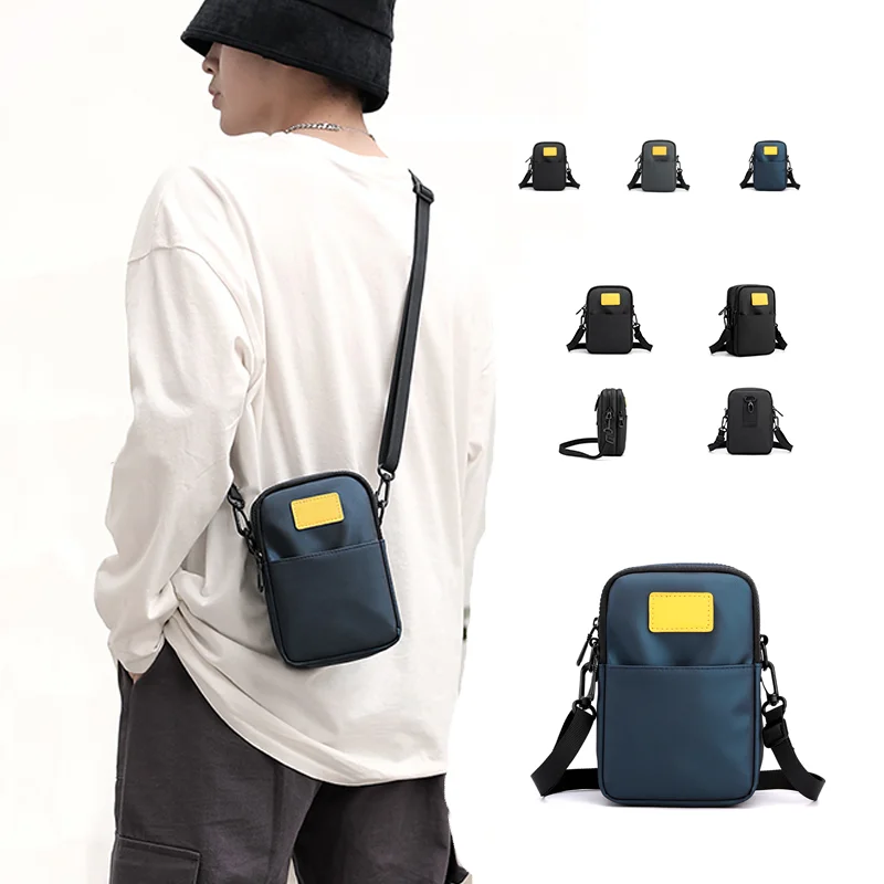 Mini Crossbody Bag Small Shoulder Bag Travel Wallet Passport Holder Messenger Neck Pouch Bag unisex With Headphone Jack