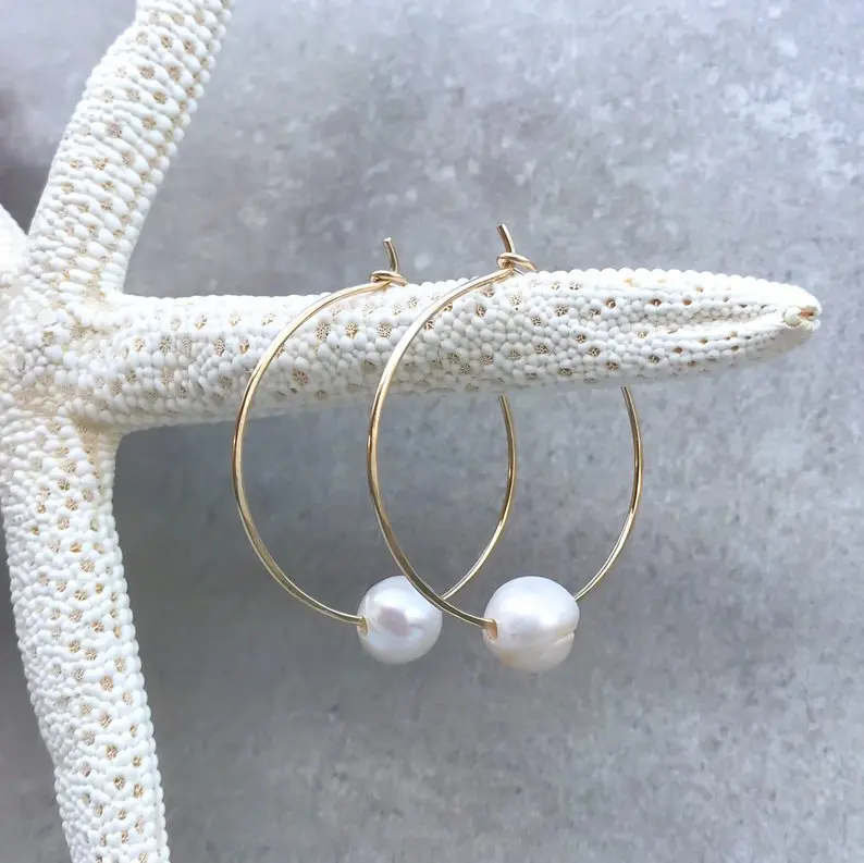 Серьги-Клипсы из металлического сплава с жемчугом; Женские Простые аксессуары