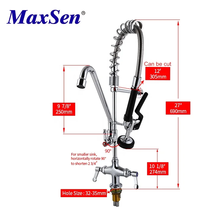 Maxsen Mini Pre rinse Commercial Kitchen Faucet Pre rinse Spray Faucet Taps