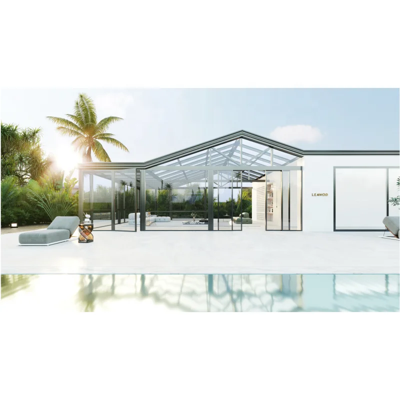 conservatory solarium portable retractable aluminum free standing sunrooms glass houses kit windows