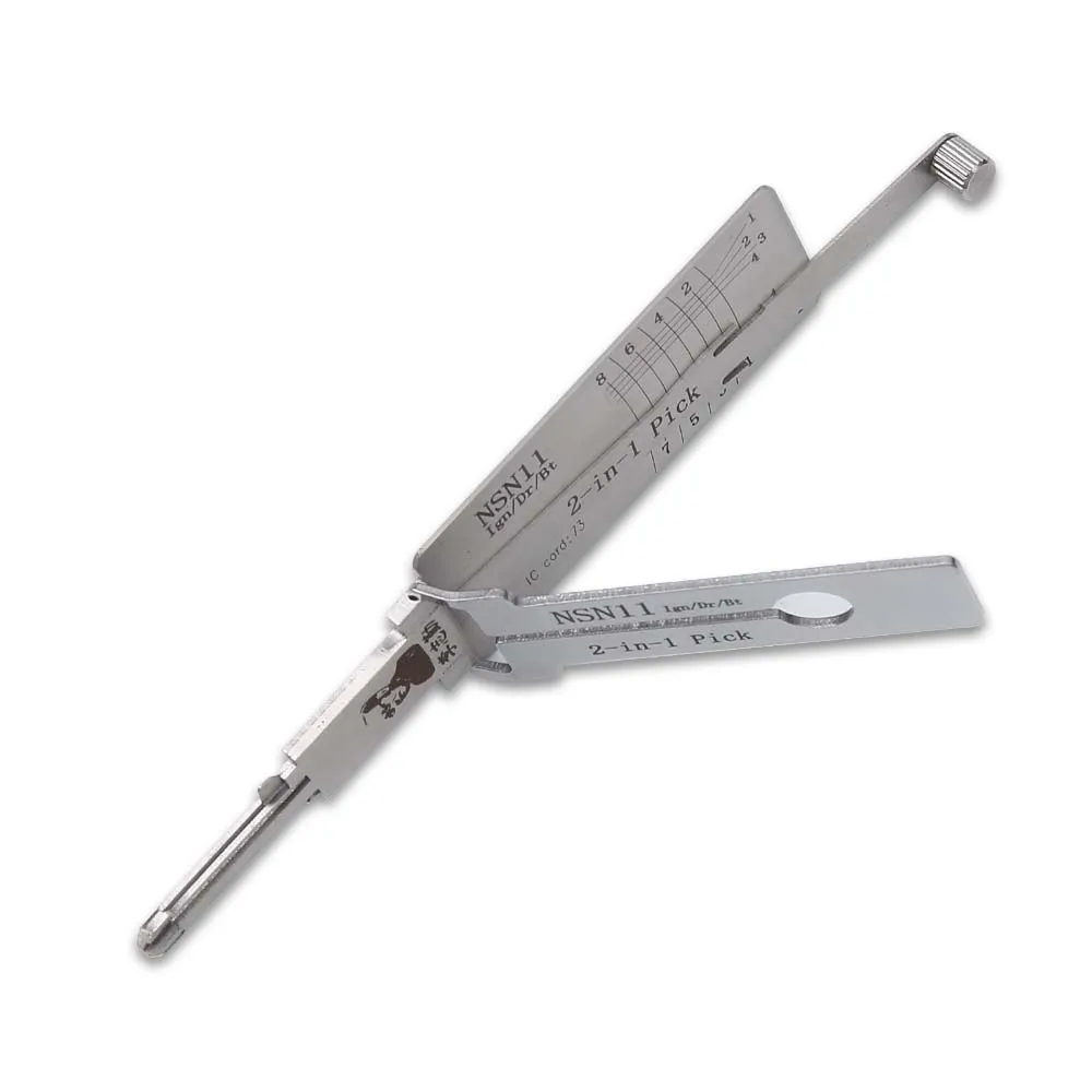 Декодер Lishi Lockpick оригинальный инструмент Pick V.2 цилиндрический Автомобильный Замок турбо-декодер NSN11 для старых автомобилей Nissan Bluebird Duke