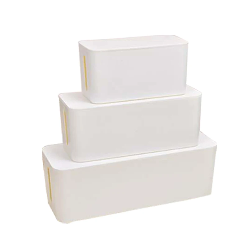 Plastic Cable Management Box Plug Cable Container Organiser Wire Cable Storage Box