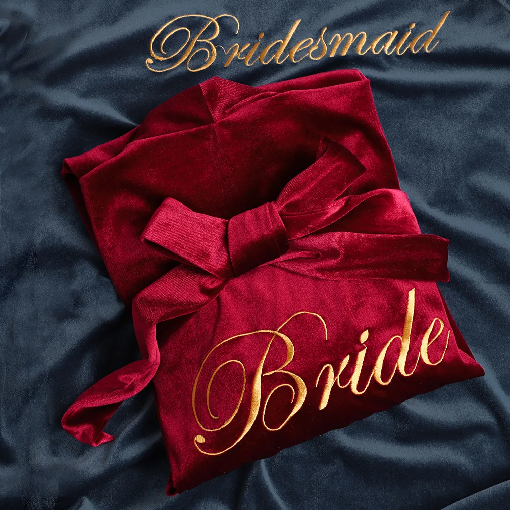 Hot Women Sleepwear Robe Pajamas Velvet Nightgown Bride Bath Robe Female Soft Nightwear Night Dress Woman Underwear Outfit