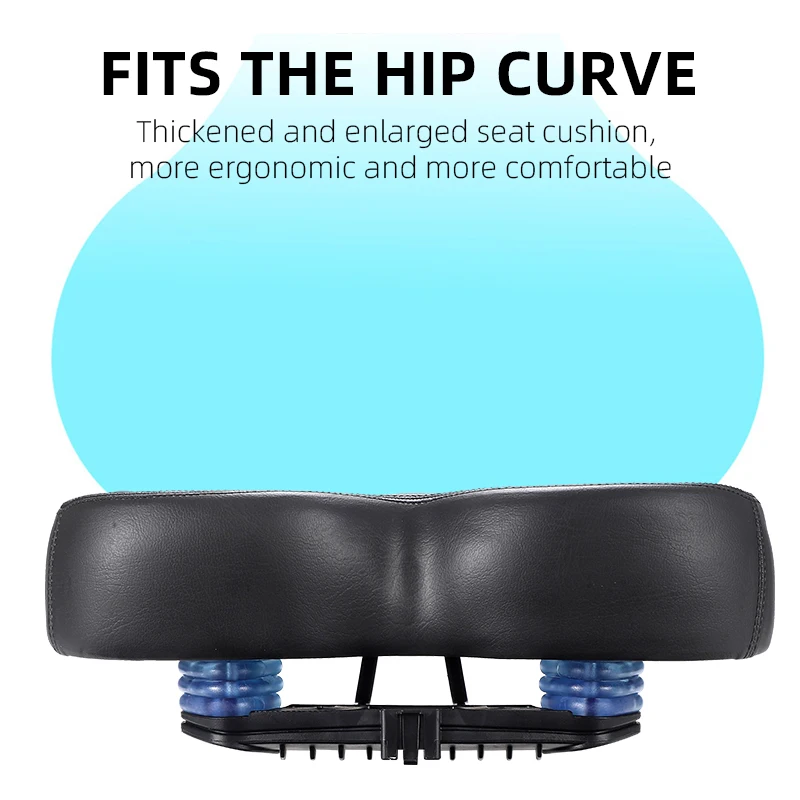 West Biking Wide Soft  Bicycle Saddle Breathable Waterproof  Bike Saddle Shock-absorbing and Pressure-resistant Cycling Saddle