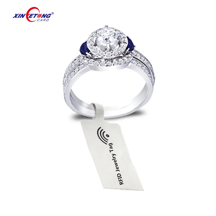 Custom Passive 960mhz Long Range Security UHF Anti-Theft Jewellery Label rfid jewelry price hang tags