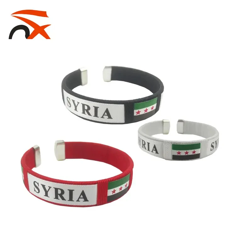 Promotion Custom Womens Men Fashion Print Brislet Palestine Flag Bracelets and Bangles
