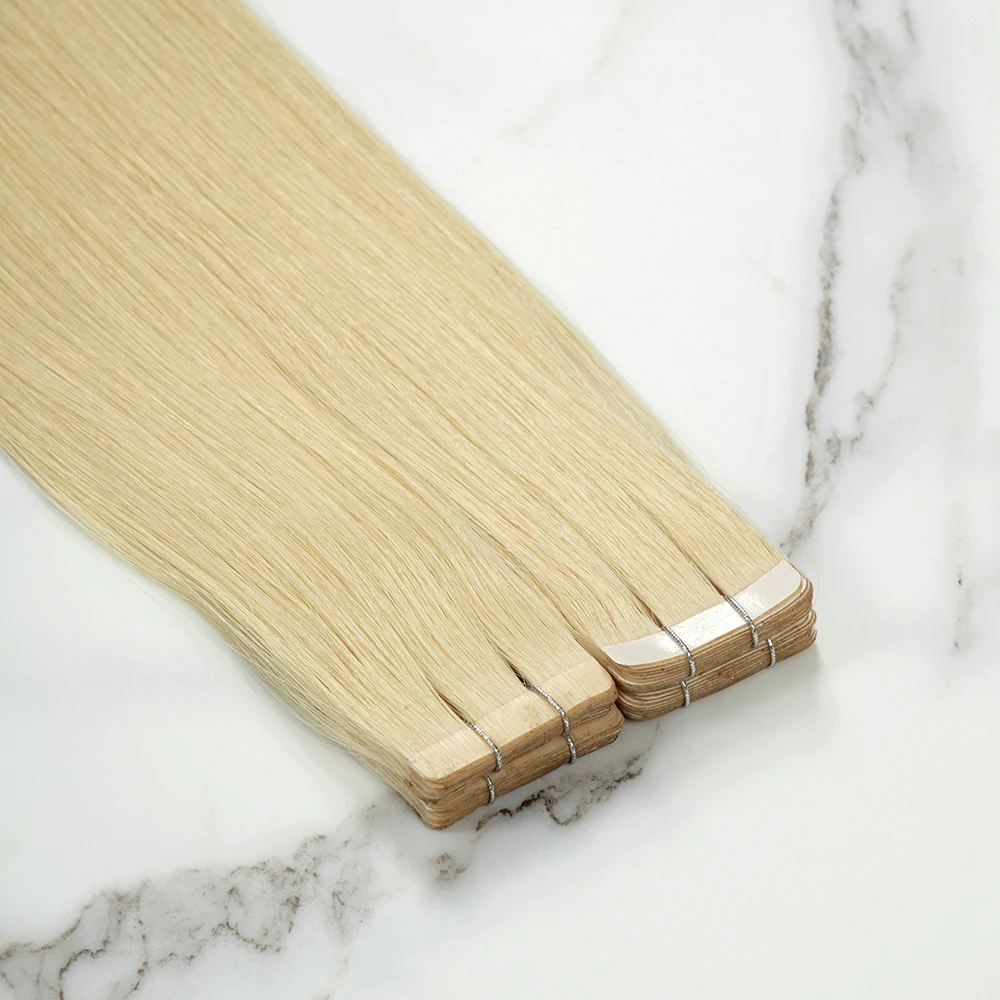 High Quality 100% Human Hair Extension Russian Tape In Hair Extensions Remy Bone Straight Tape In hair Extensions