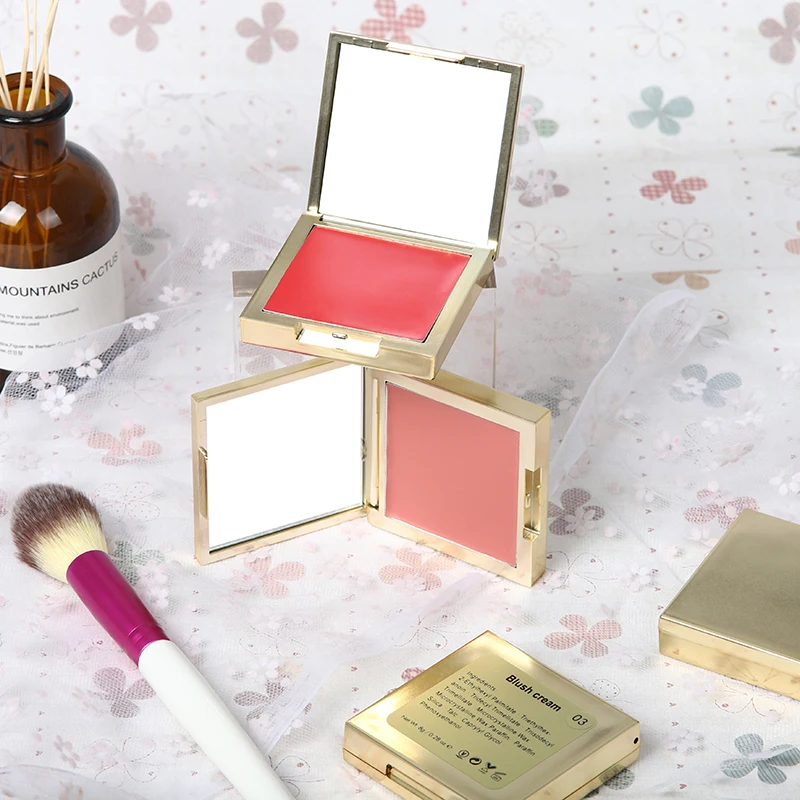 High Quality Makeup Blush Cream Private Label High Pigment Vegan Makeup Single Cream Blush Palette