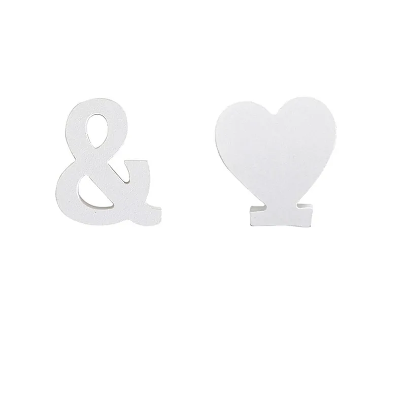 Classic White Wooden Letters Ornaments Free Combination Wooden Letters Wall Decorative Party Decorative Wooden Letters
