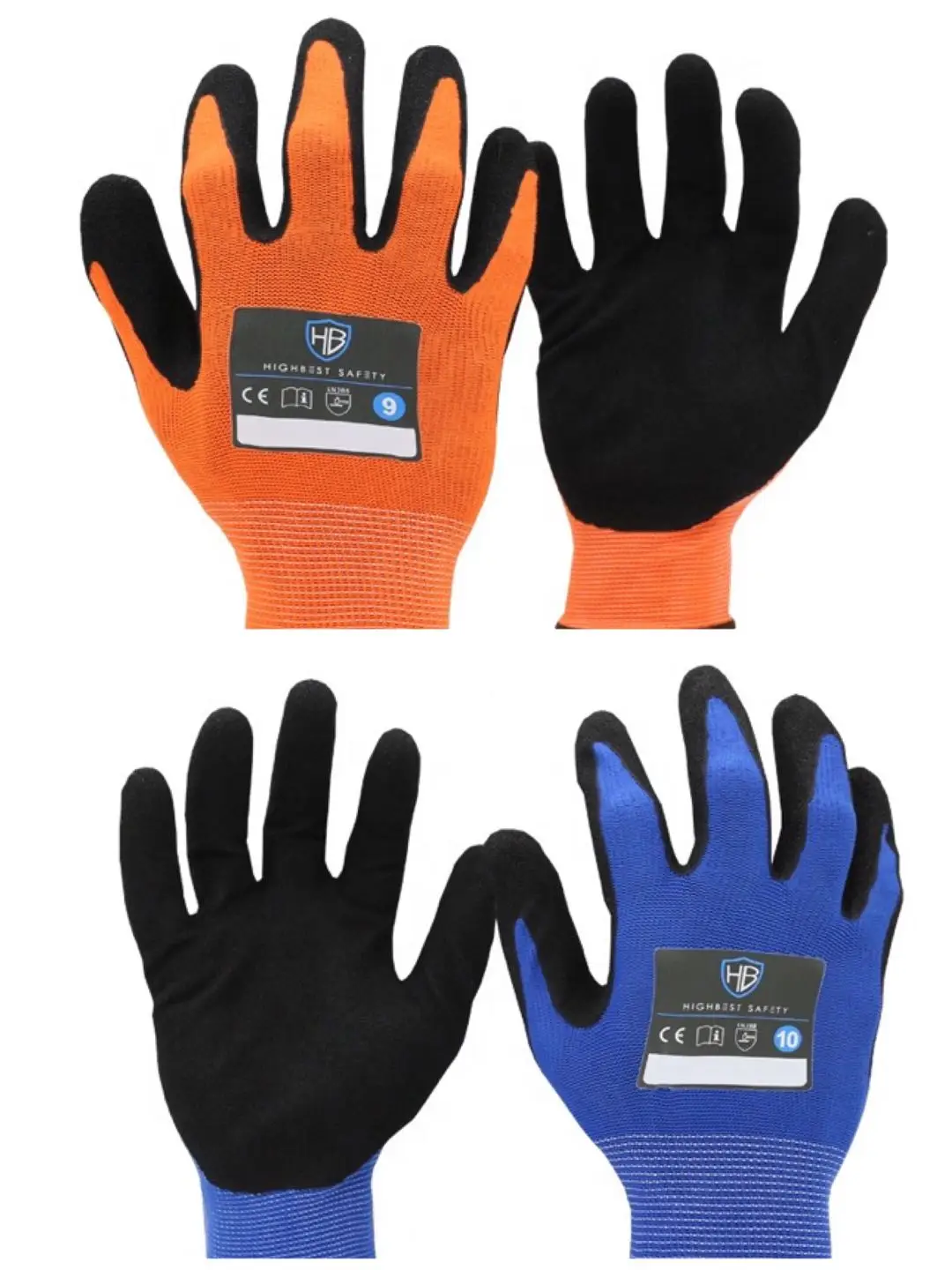 Hot Selling Anti-Slip Latex Coated Hardware Gloves For Assembly SE LS316E Orange Latex Dipped Safety Gloves Sheet Metal Work