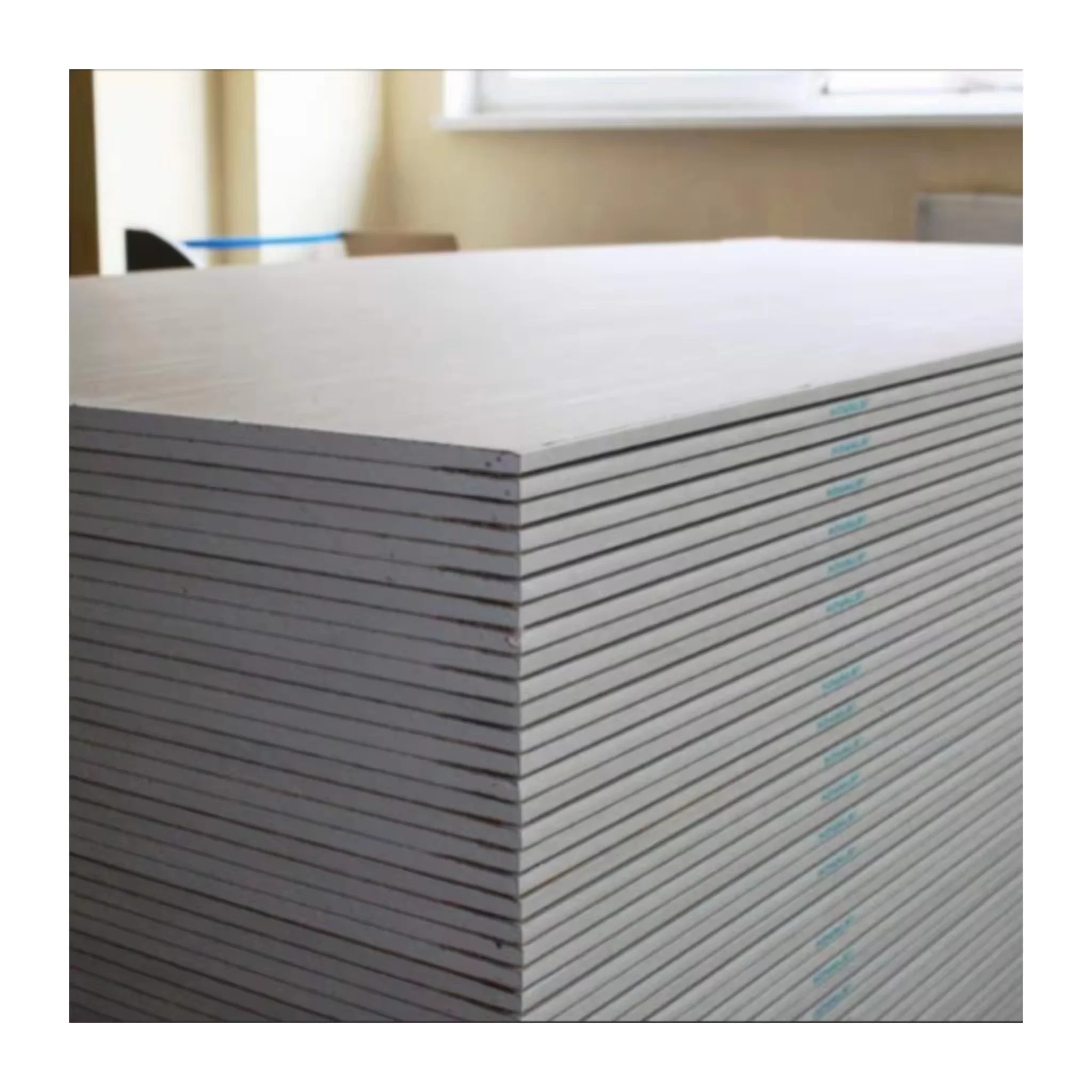 1220X2440Mm Drywall Fire-Resistant Drywall Sheet Gybsum Board Pladur Plasterboard For hotel Building Material