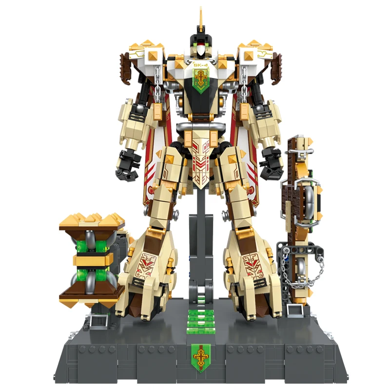 JIESTAR Adult Challenging Large Set Diy The Slayer Fighting Mecha Robotic Model Moc Construction Building Block Kids Robot Toy