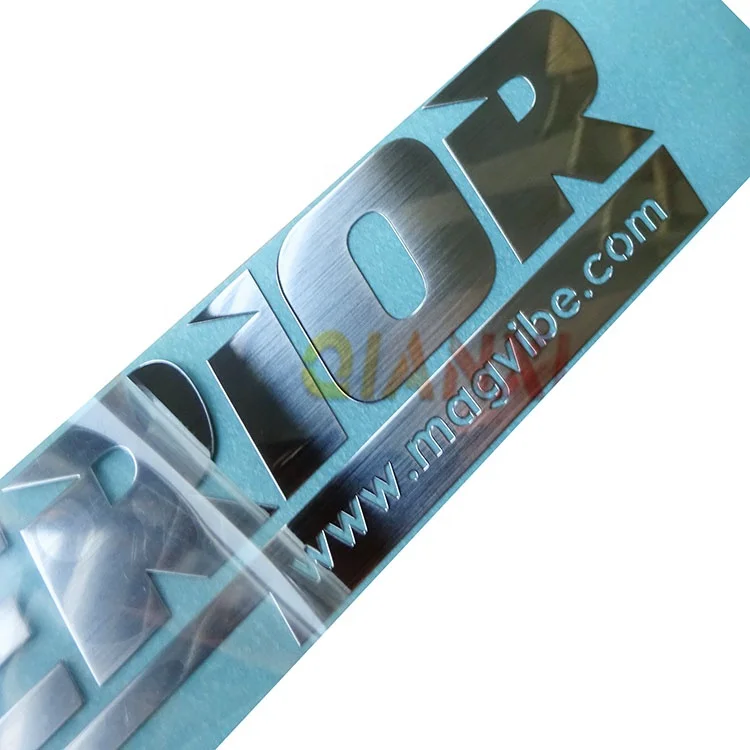 Custom metal transfer electroplating labels perfume Electroform nickel chrome  plating logo stickers