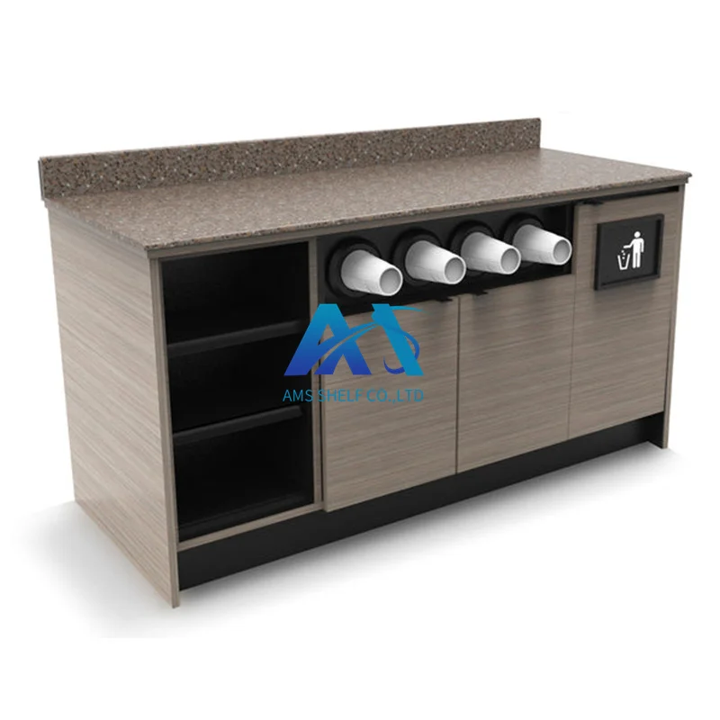 Modular Coffee / Beverage Prep Wall  Station Counter bar for Convenience store