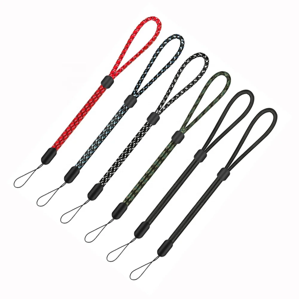 HB Wholesale Adjustable Short Anti-lost Cell Phone Round Wrist Straps Lanyard For Camera USB Keys