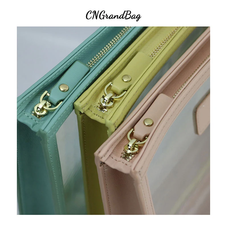 high quality clear PVC leather cosmetic bag pouch lady purses bags for women