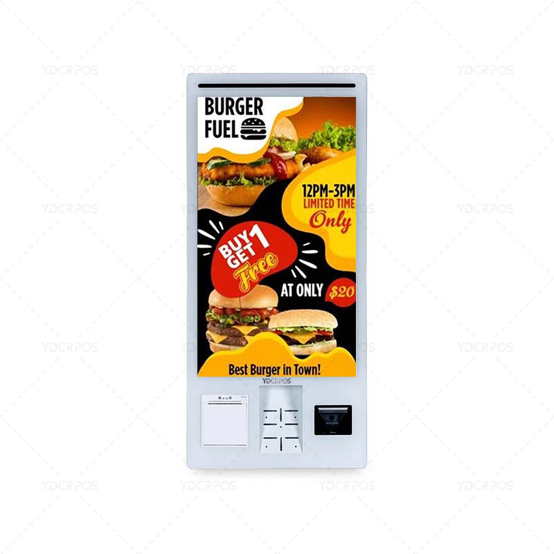 32 Inch Fast Food Self-Service Ordering Kiosk Auotmaic Pos Payment NFC Kiosk for  KFC/Burger King