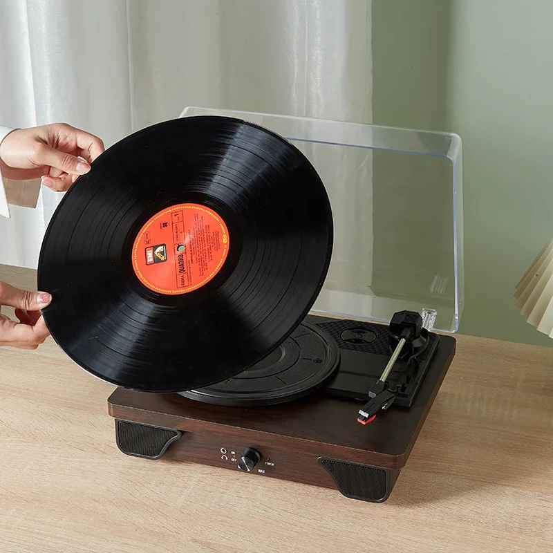 Hot Selling Home Audio System Electronic antique phonograph Blue tooth Gramophone Vinyl Suitcase Turntable Record Player Speaker