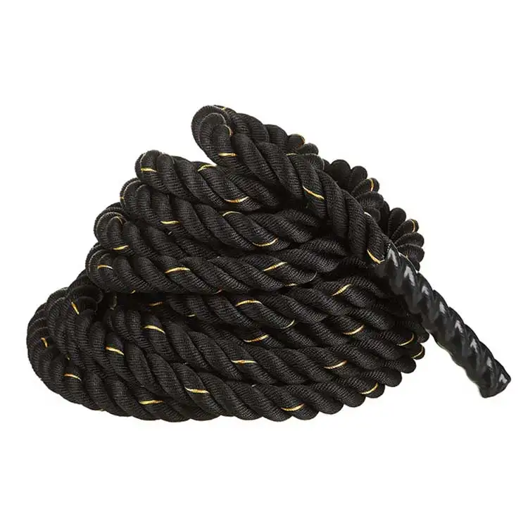 High Quality Black Nylon Fitness Battle Rope Training Battling Ropes