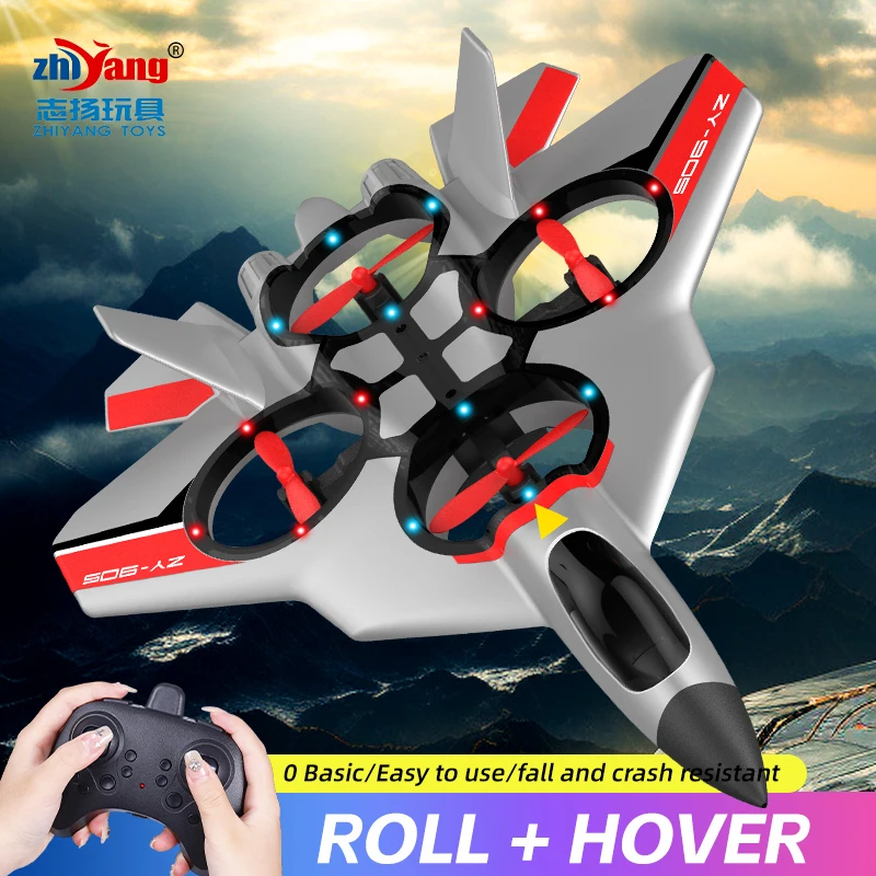 Newest Design Anti-Collision Four Axis Aircraft Remote Control Glider RC Airplane With Led Light
