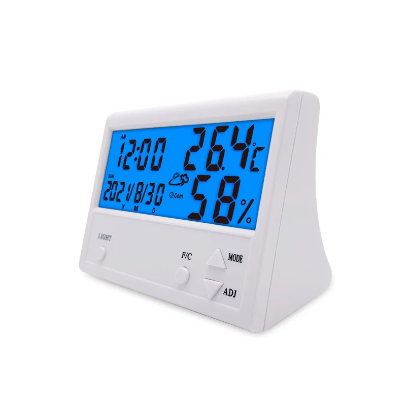 Top Sell Wireless Digital Indoor Weather Station Backlight Calendar Alarm Clock Thermometer Hygrometer