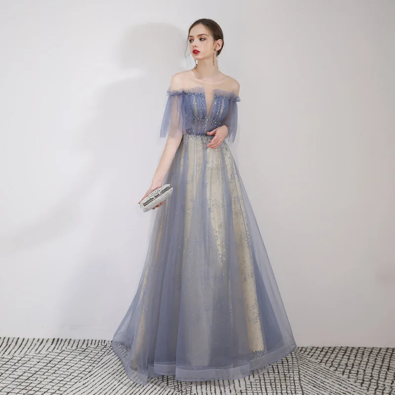 2022 Annual dinner compere long elegant dinner gown evening prom dresses