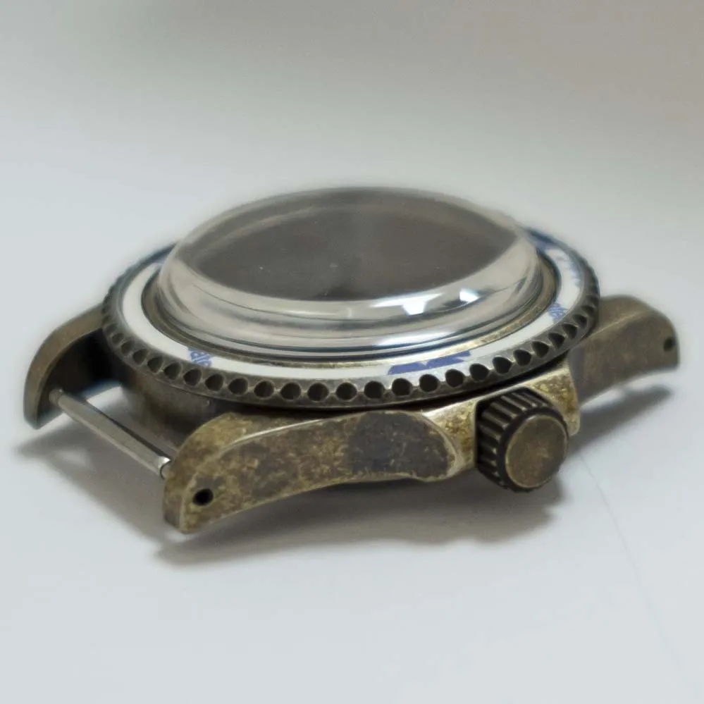 Electroplated copper color  316L stainless steel retro case  39.5MM  Suitable for mounting Japanese NH35/NH36 movement