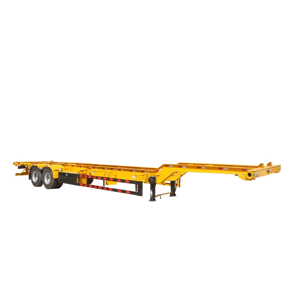 Chinese 20ft 40ft Terminal Port Skeletal Skeleton Shipping Container Chassis Semi Trailer