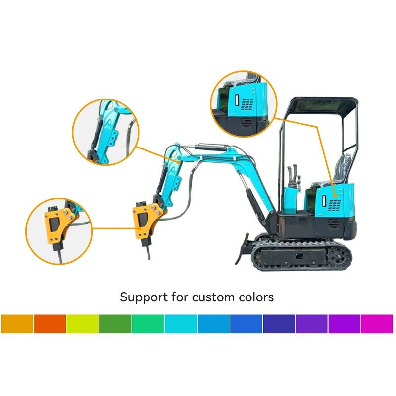 Four-wheel drive mini excavator 8 ton wheeled hydraulic excavator