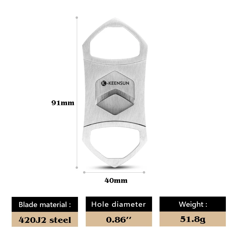 high quality stainless steel sharp cigars cutters accesorios with custom logo