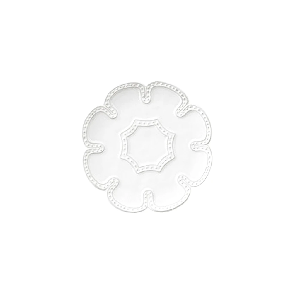 Wholesale white embossed ceramic plate for wedding rental