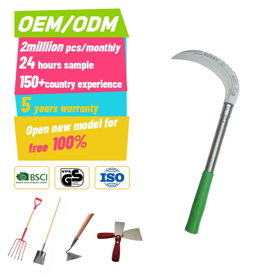 Hot Sale Steel Outdoor Corn Harvest Gardening Hand Sickle Agricultural Household Weeding for Palm