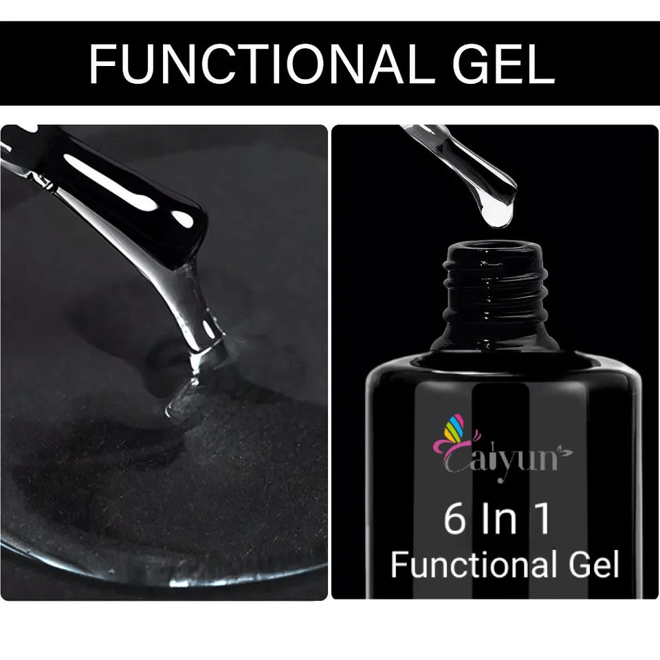 Comprehensive Nail Foundation Gel Polish Professional Thin Uvled Clear Plant 6 In 1 Base Coat