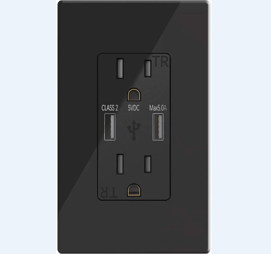Hot Sale 5.0A Furniture Power Outlet Wall-in USB Outlet