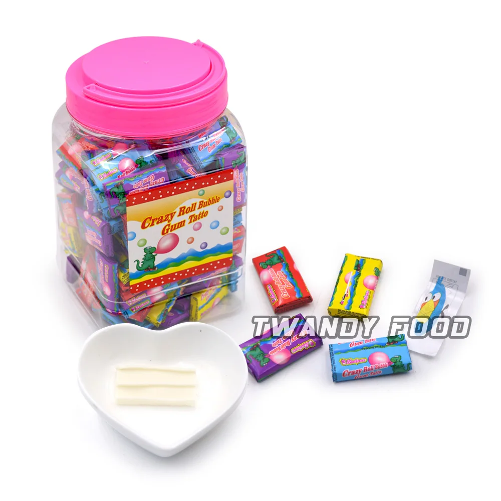 crazy roll bubble gum with tattoo