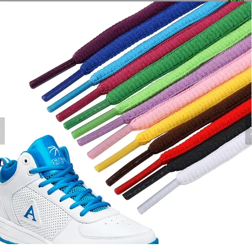 Elastic shoe laces with difference size and colour