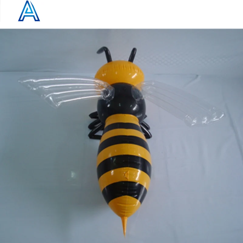 Factory customize design printing lifelike PVC inflatable bee model for air blow up 3D insect model toy